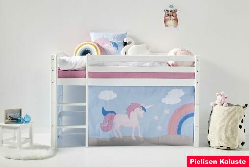 Hoppekids Verhot, sopivat puolikorkeaan parvisänkyyn 70x160cm Unicorn