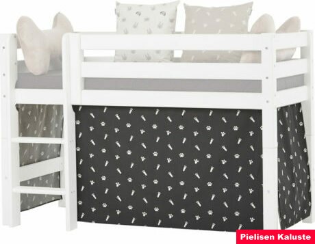 Hoppekids Verhot, sopivat puolikorkeaan parvisänkyyn 70x160cm Pets Granite Grey