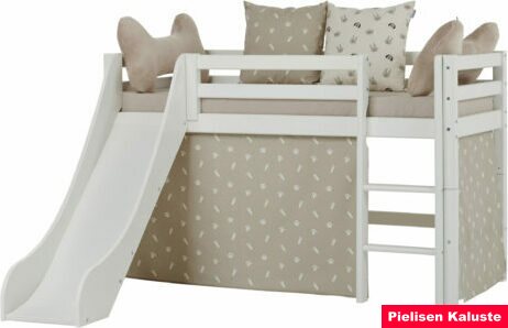 Hoppekids Verhot, sopivat puolikorkeaan parvisänkyyn 70x160cm Pets Silver Cloud