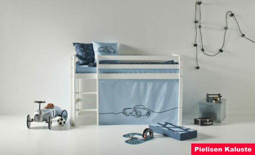 Hoppekids Verhot, sopivat puolikorkeaan parvisänkyyn 70x160cm Cars