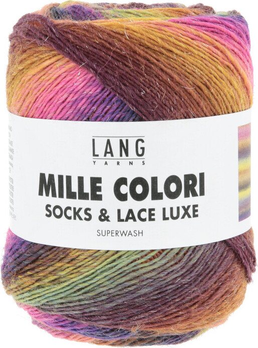 Lang Yarns Mille Colori Socks & Lace Luxe 220 hot pink