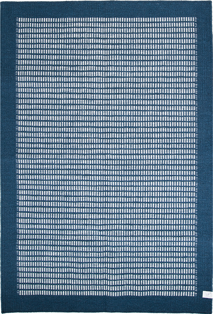 Polytuft Luxor 170x240cm Blå-Vit