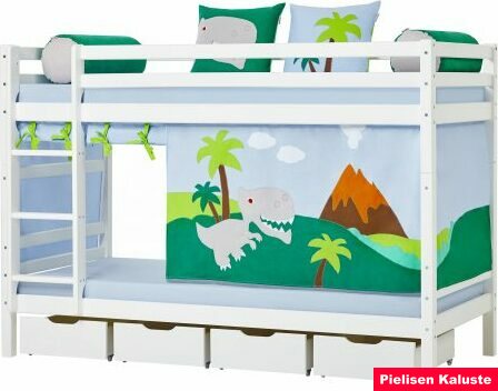 Hoppekids Verhot 90x200cm kerrossänkyyn o puolikorkeaan parvisänkyyn Dinosaur