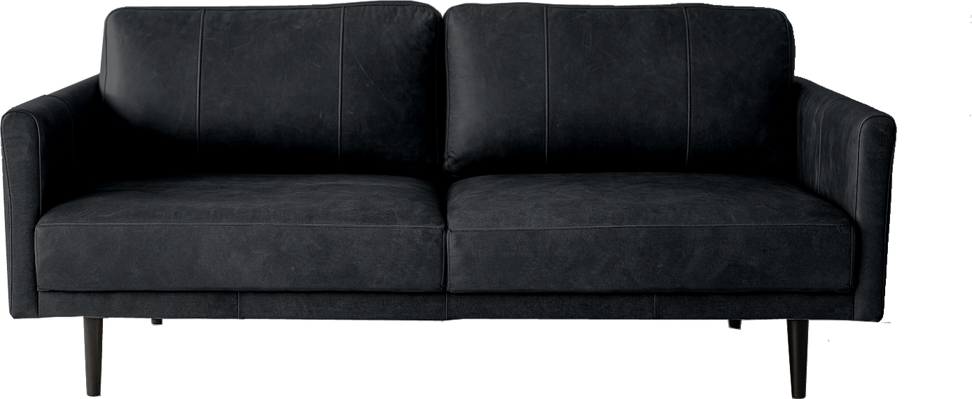 Huonekalukeidas-mallisto Saimaa 3-istuttava 197cm aniliini-kokonahkaverhoilulla Black