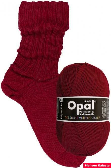 Opal 4-säikeinen sukkalanka 2020 lajitelmavärit 9939 rubiinin röd