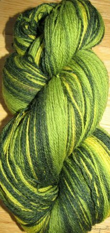 Aade Lõng Vironvilla 8/2 vyyhti monivärinen Green-Yellow n. 220g