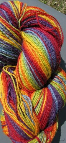 Aade Lõng Vironvilla 8/2 vyyhti monivärinen Rainbow n. 260g