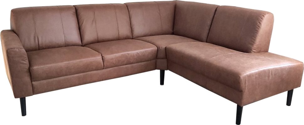 Huonekalukeidas-mallisto Hovi kulmadivaanisohva, Vindis-kankaalla Divaani edestäkatsoen oikealla