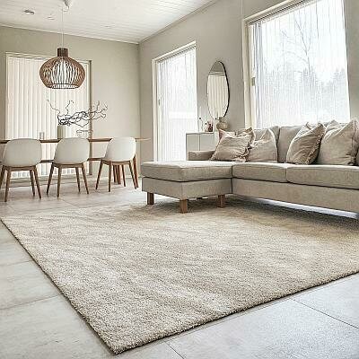 Roihu keskilattiamatto 140x200cm Luonnonvalkoinen 050