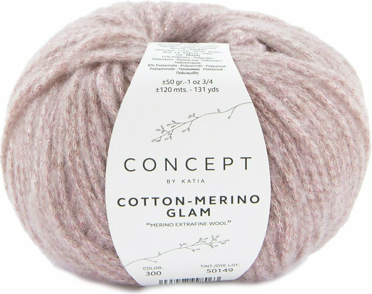 Katia Cotton Merino Glam 300 - Rose