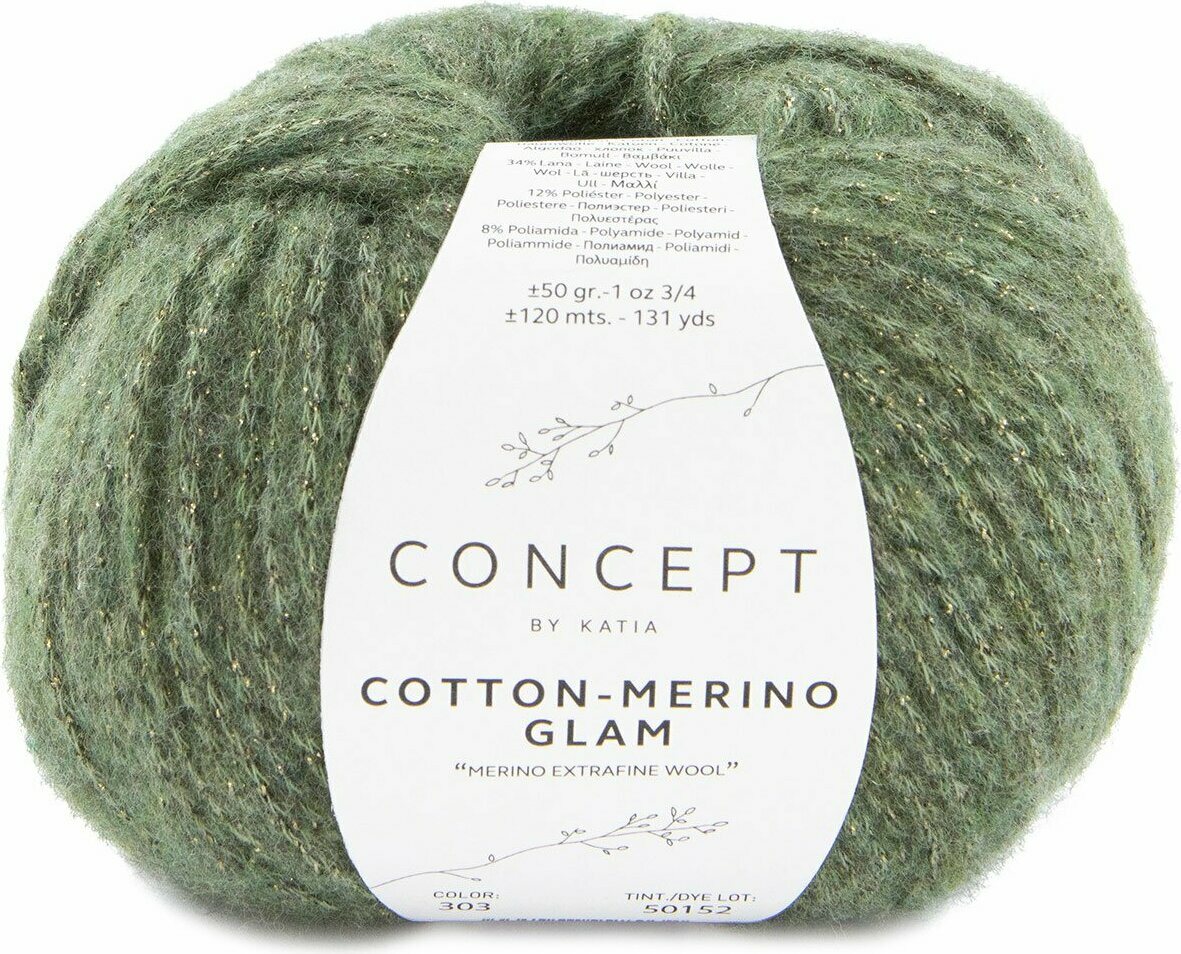 Katia Cotton Merino Glam 303 - Khaki