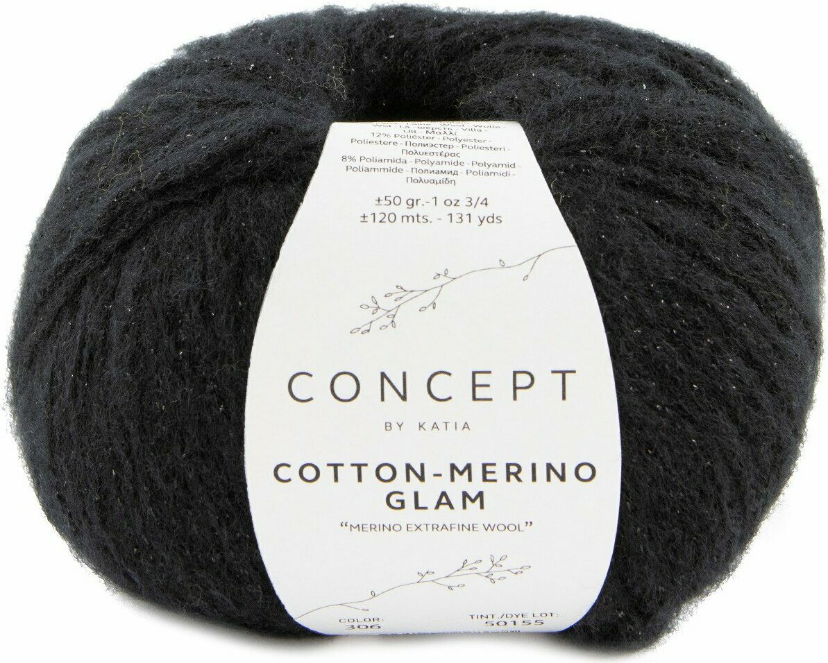 Katia Cotton Merino Glam 306 - Black