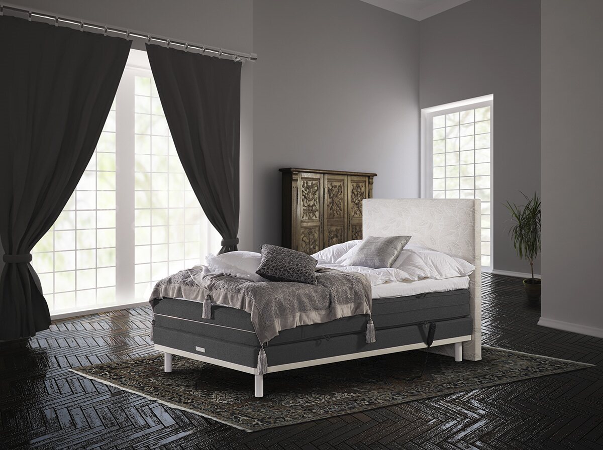 Uneni Diamond Classic moottorisänky 90x200cm Annala Kehrä-Puuvilla 113 Harmaa