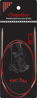 ChiaoGoo Knit Red pyöröpuikot 4,50mm 100cm