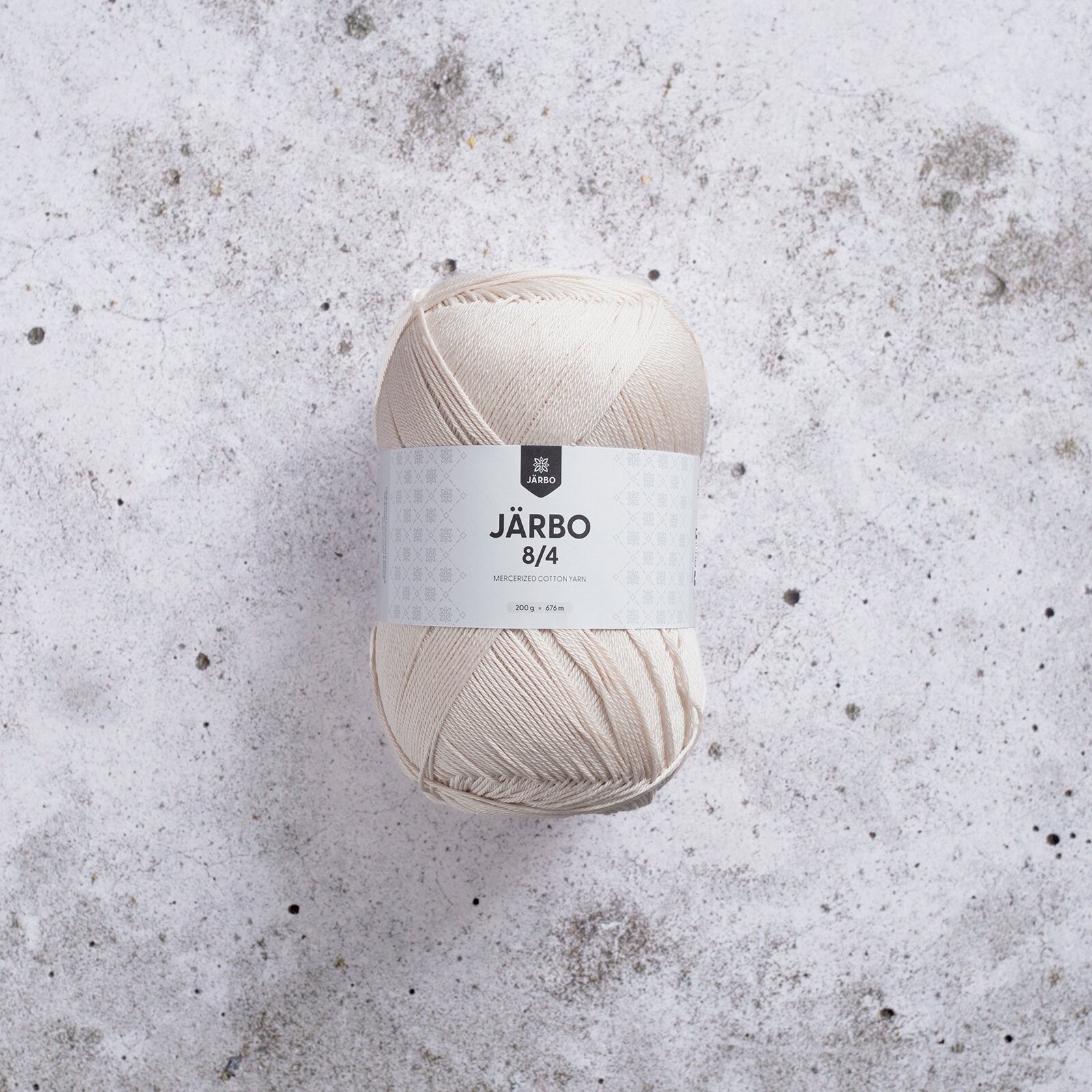 Järbo Garn 8/4 puuvillalanka 200g kerässä 2200 Offwhite