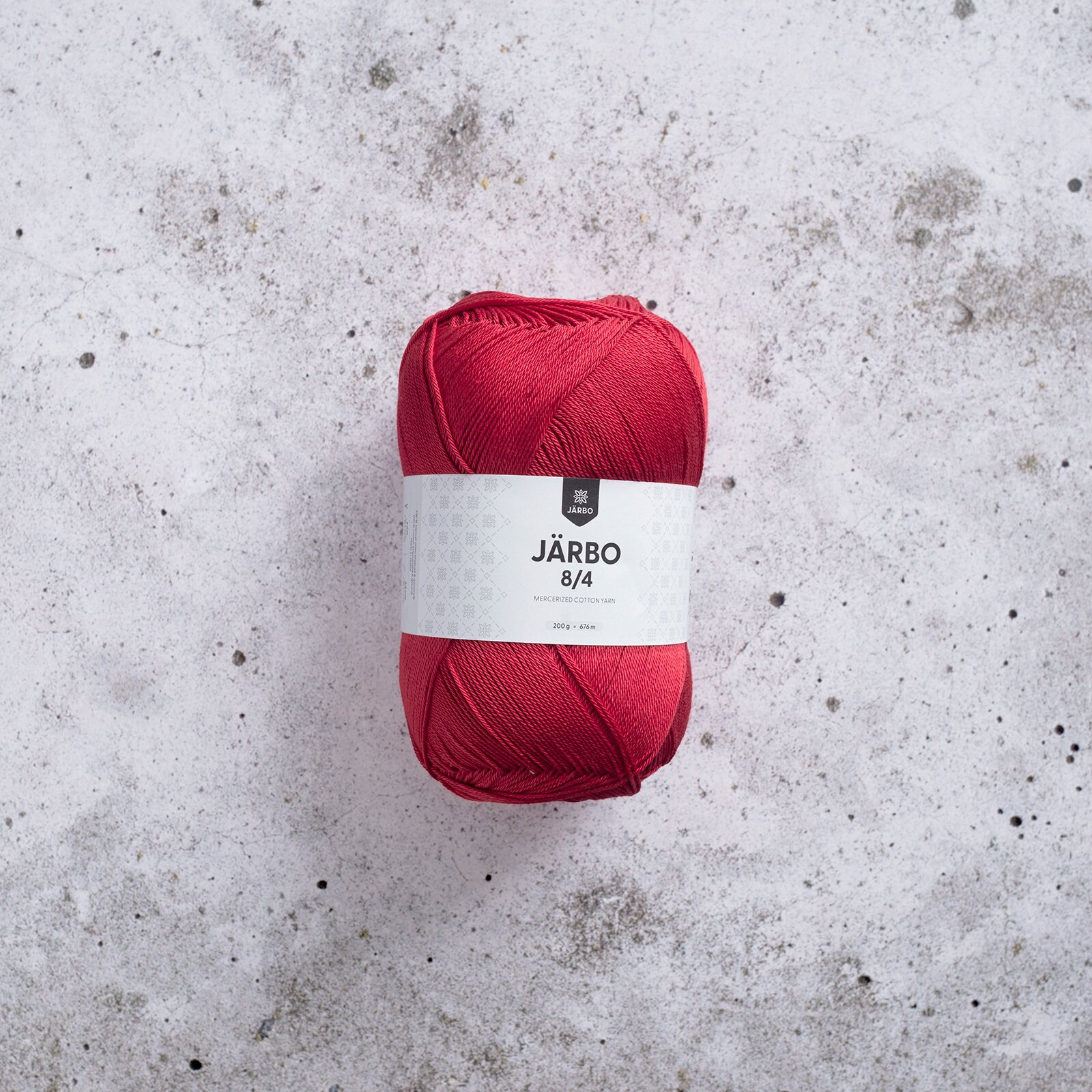 Järbo Garn 8/4 puuvillalanka 200g kerässä 2211 Christmas red