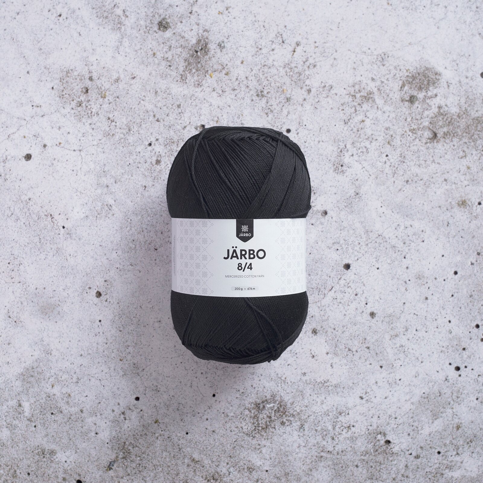 Järbo Garn 8/4 puuvillalanka 200g kerässä 2212 Black