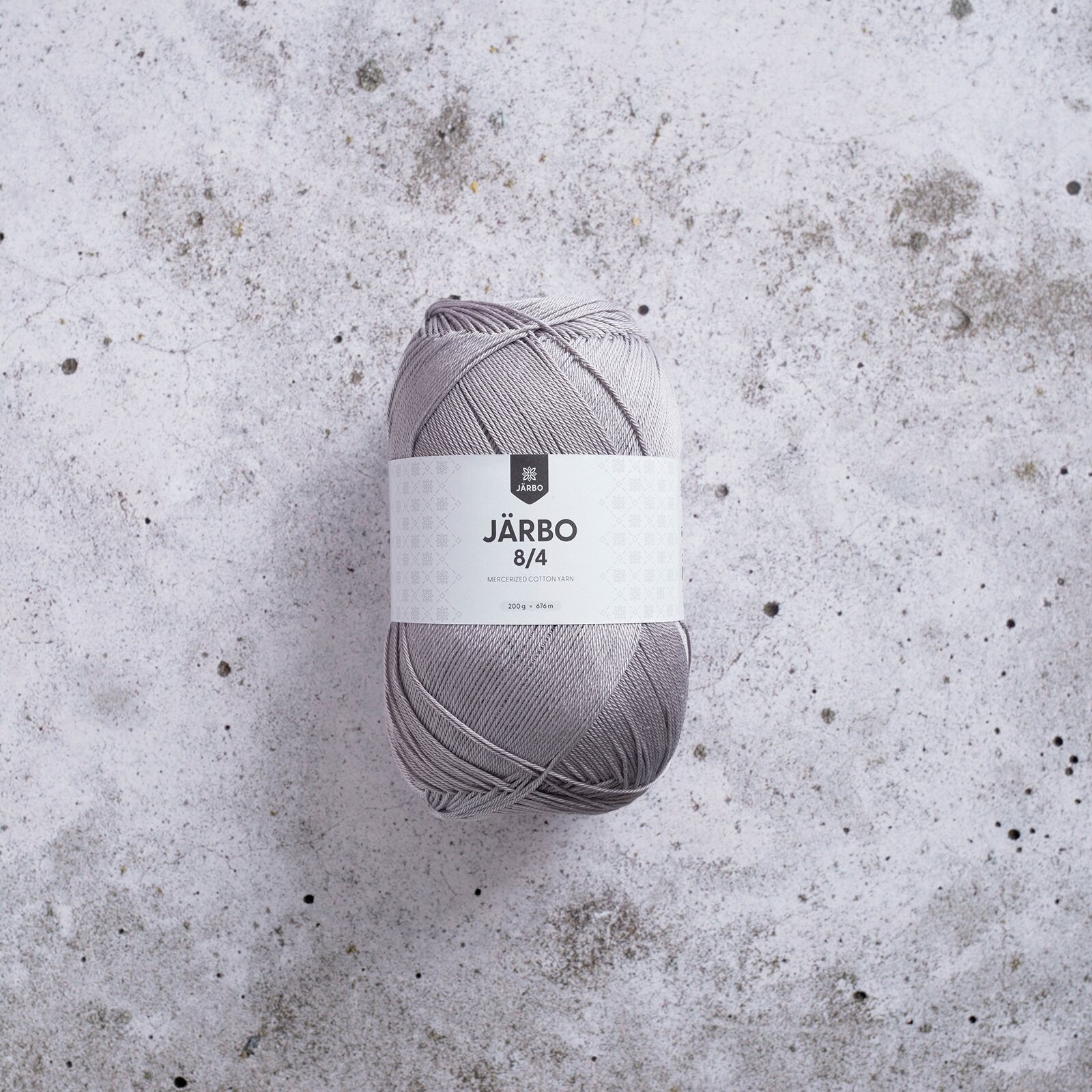 Järbo Garn 8/4 puuvillalanka 200g kerässä 2213 Light gray