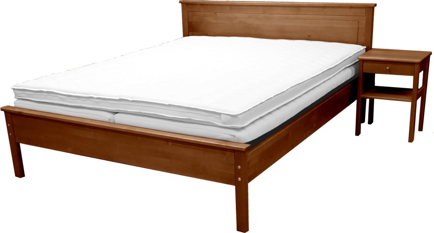 Huonekalukeidas-mallisto Sonaatti divaanisänky 160x200cm. Kontio joustinpatjat. Ohto sijauspatja. Paketti hintaan. Pähkinä