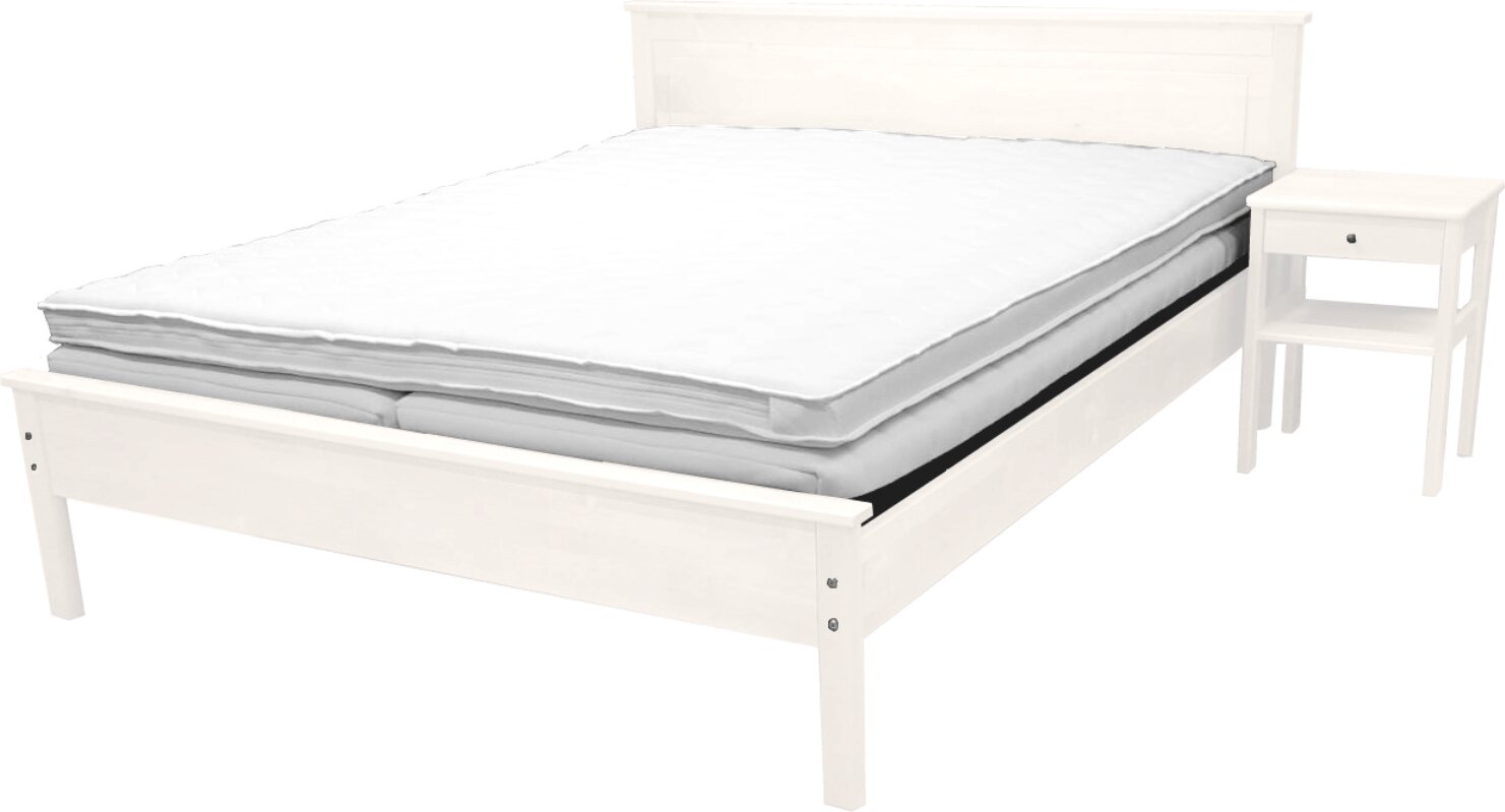 Huonekalukeidas-mallisto Sonaatti divaanisänky 160x200cm. Kontio joustinpatjat. Ohto sijauspatja. Paketti hintaan. Vit