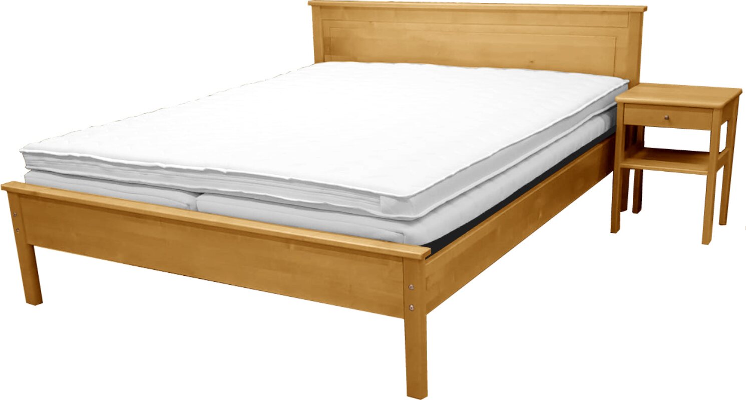 Huonekalukeidas-mallisto Sonaatti divaanisänky 160x200cm. Kontio joustinpatjat. Ohto sijauspatja. Paketti hintaan. Pyökki