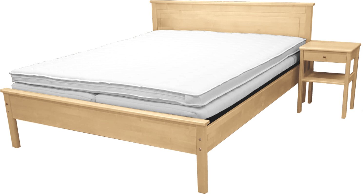 Huonekalukeidas-mallisto Sonaatti divaanisänky 160x200cm. Kontio joustinpatjat. Ohto sijauspatja. Paketti hintaan. LV koivu