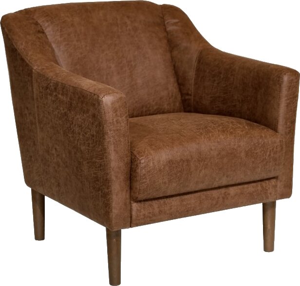 Huonekalukeidas-mallisto Kent NEW lepotuoli Vindis Konjakin ruskea