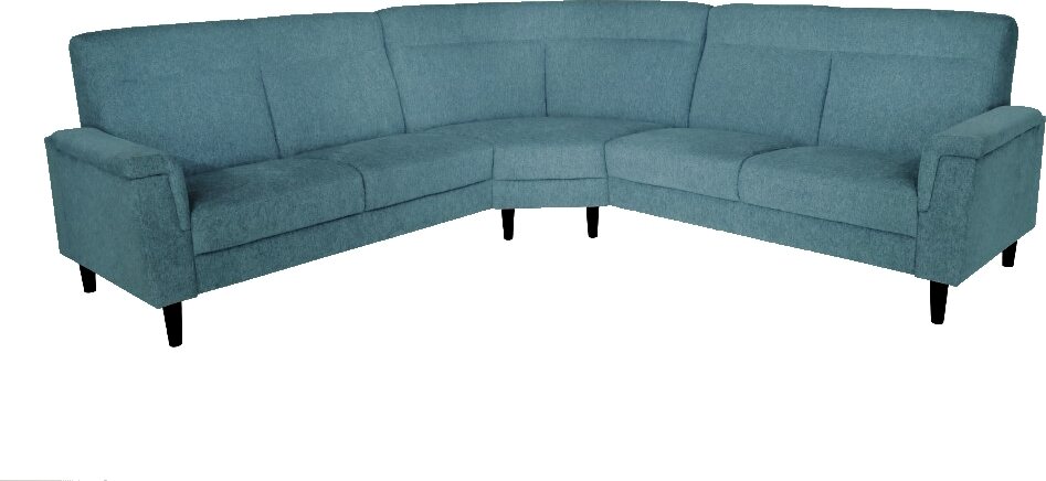 Huonekalukeidas-mallisto Rasmus, 2K2 kulmasohva laajalla kulmapalalla. 255x255cm. Rodeo Petrooli 514