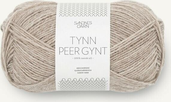 Sandnes Garn Tynn Peer Gynt 2650 Gråbeige Melert