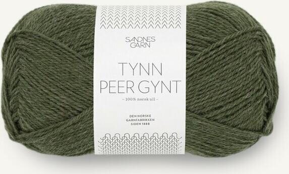 Sandnes Garn Tynn Peer Gynt 9572 Mørk Grønnmelert