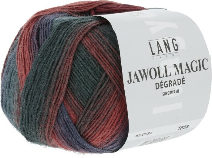 Lang Yarns Jawoll Magic Decrade 34 farkku-punainen-vihreä
