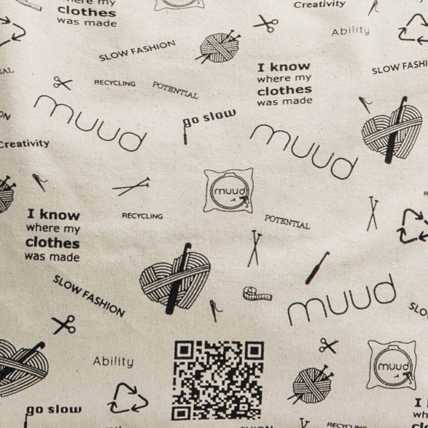 Muud Projektilaukku kierrätyspuuvillaa Käsityötä