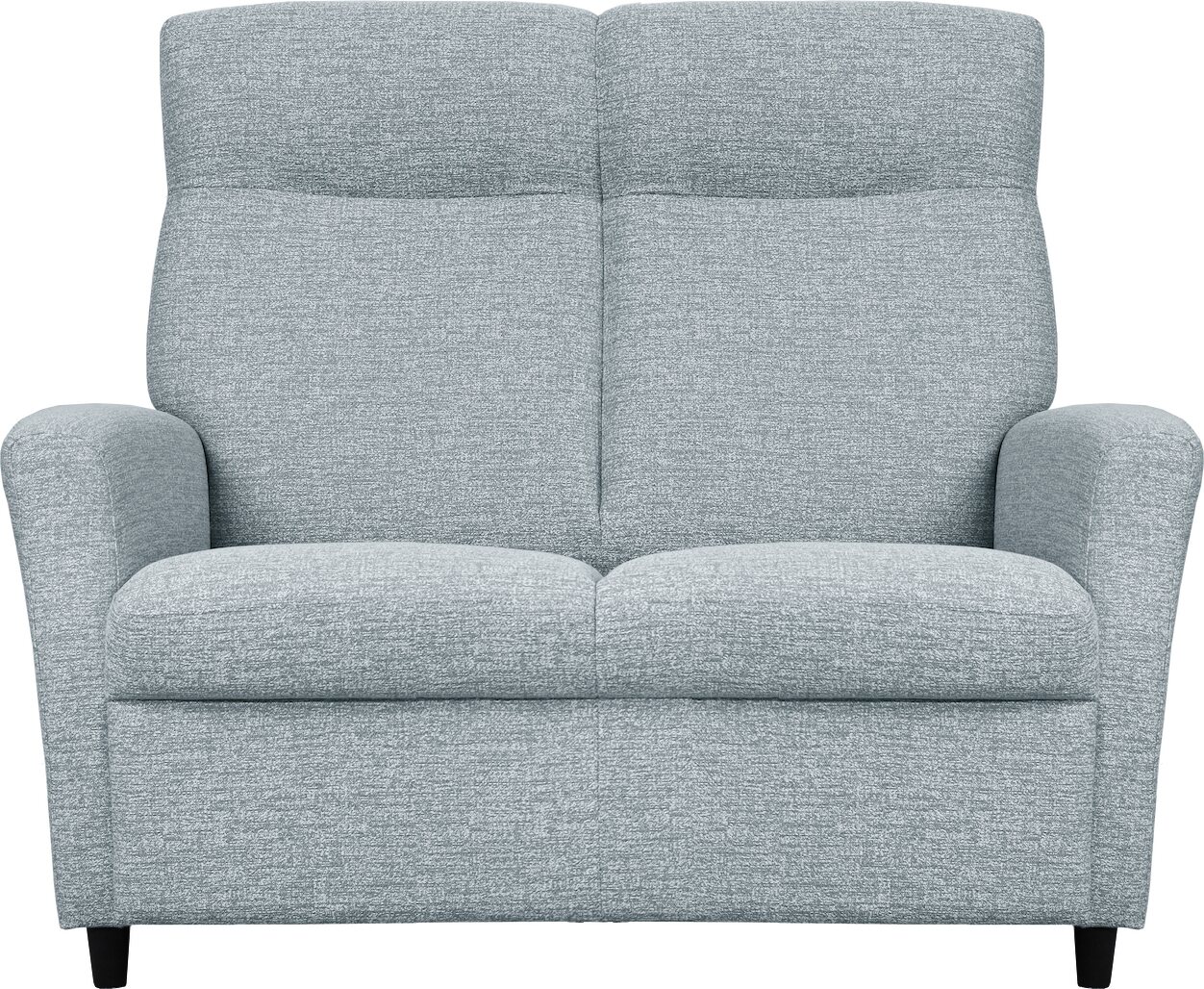 Huonekalukeidas-mallisto Kick 2-istuttava sohva. Zoi-kangasverhoilulla. Useita eri värivaihtoehtoja. Zoi 13 Petrooli