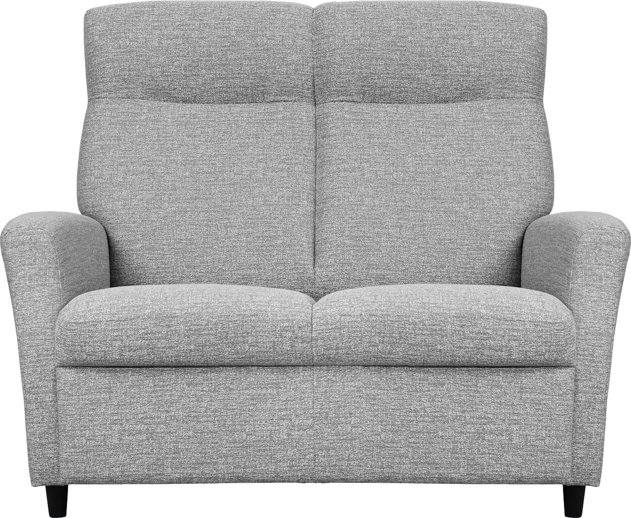 Huonekalukeidas-mallisto Kick 2-istuttava sohva. Zoi-kangasverhoilulla. Useita eri värivaihtoehtoja. Zoi 12 Vaalea Harmaa