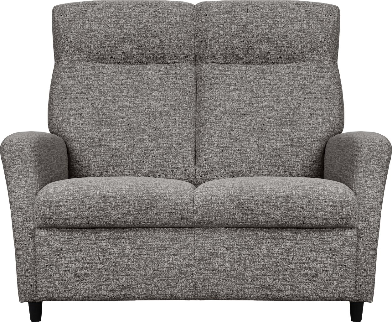 Huonekalukeidas-mallisto Kick 2-istuttava sohva. Zoi-kangasverhoilulla. Useita eri värivaihtoehtoja. Zoi 06 Tumma Harmaa