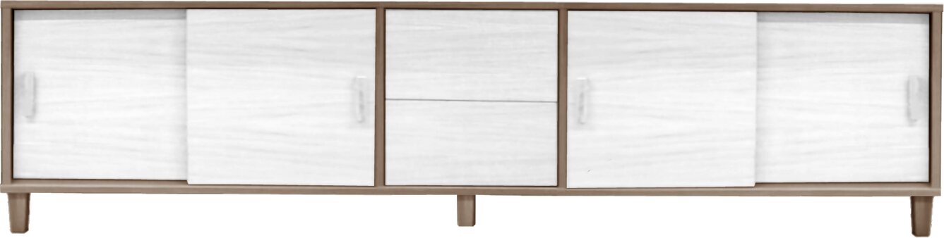 Tammisto Tv-taso 4-ovea ja 2-laatikkoa. 200,2 cm leveä ja 52,7 cm korkea. Ruskean harmaa runko. Useita eri värivaihtoehtoja. Valkolakattu