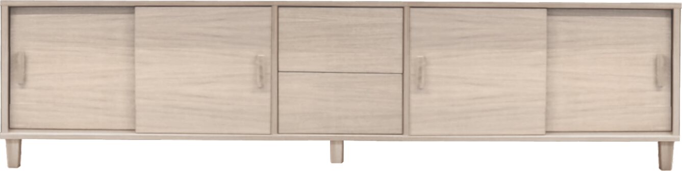 Tammisto Tv-taso 4-ovea ja 2 laatikkoa. 200,2 cm leveä ja 52,7 cm korkea. Yksivärinen. Useita eri värivaihtoehtoja. Valkaistu tammi