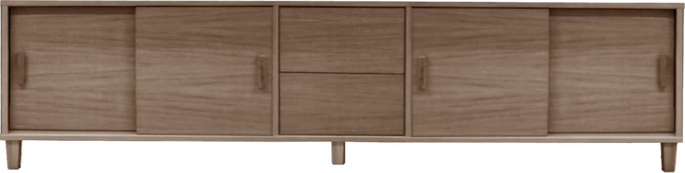 Tammisto Tv-taso 4-ovea ja 2 laatikkoa. 200,2 cm leveä ja 52,7 cm korkea. Yksivärinen. Useita eri värivaihtoehtoja. Ruskean harmaa