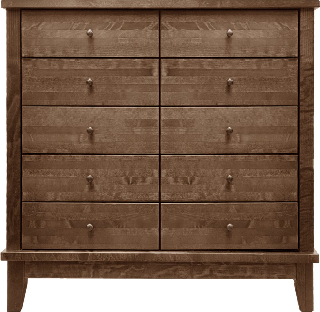 Lintula Björkman-lipasto. 10-laatikkoa. Leveys: 90 cm ja korkeus: 87 cm. Useita eri värivaihtoehtoja. Pähkinä