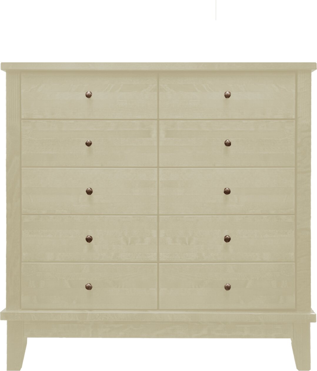 Lintula Björkman-lipasto. 10-laatikkoa. Leveys: 90 cm ja korkeus: 87 cm. Useita eri värivaihtoehtoja. Vanilja