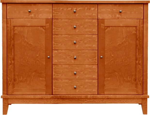 Lintula Björkman-senkki. 2-ovea ja 8-laatikkoa. Leveys: 130 cm ja korkeus: 101 cm. Useita eri värivaihtoehtoja. Kirsikka