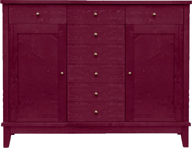 Lintula Björkman-senkki. 2-ovea ja 8-laatikkoa. Leveys: 130 cm ja korkeus: 101 cm. Useita eri värivaihtoehtoja. Mahonki