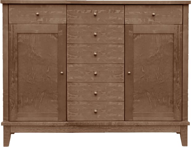 Lintula Björkman-senkki. 2-ovea ja 8-laatikkoa. Leveys: 130 cm ja korkeus: 101 cm. Useita eri värivaihtoehtoja. Pähkinä