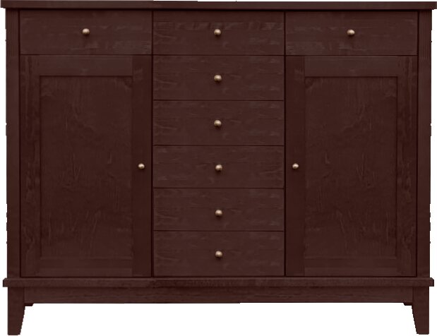 Lintula Björkman-senkki. 2-ovea ja 8-laatikkoa. Leveys: 130 cm ja korkeus: 101 cm. Useita eri värivaihtoehtoja. Vaalea Wenge