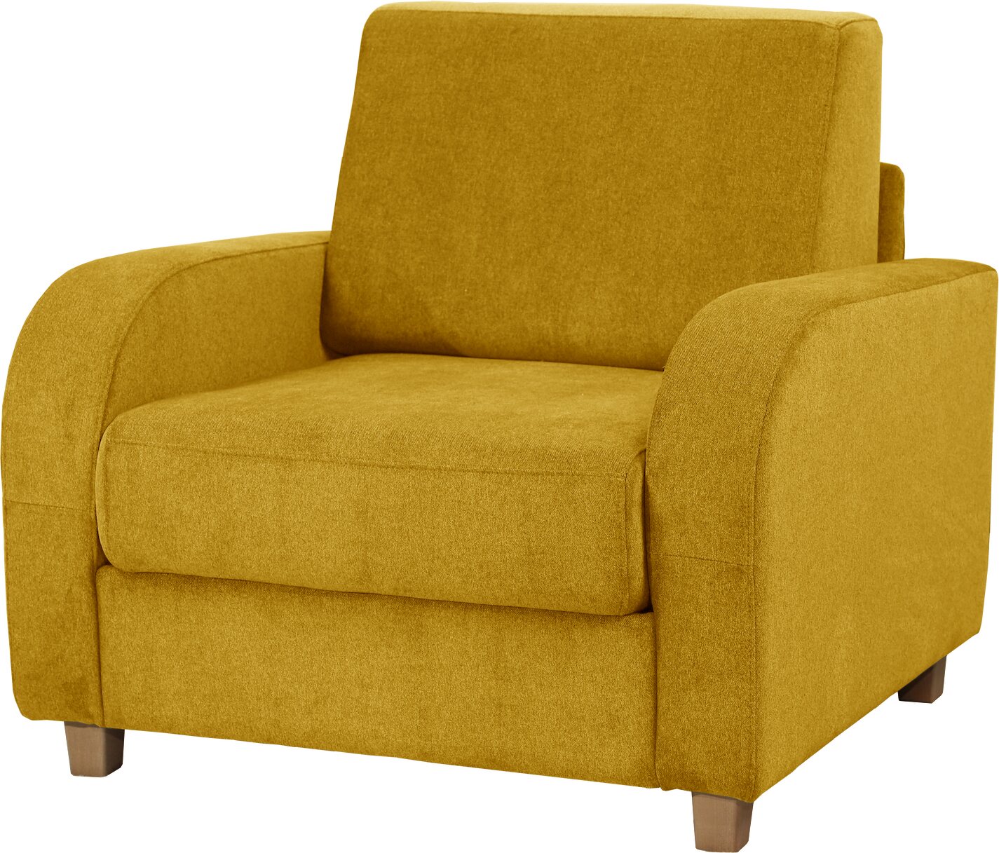 Huonekalukeidas-mallisto Pormestari vuodetuoli. Storm-kangasverhoilu. Kaksi kokoa ja useita eri värivaihtoehtoja. Storm keltainen 48