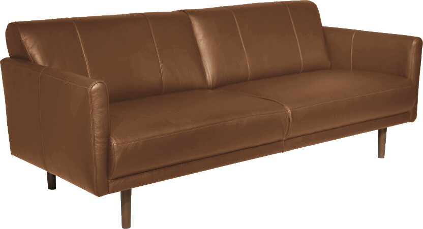 Huonekalukeidas-mallisto Pielinen 3-istuttava nahkasohva. Useita värivaihtoehtoja. Adria Cognac A0202
