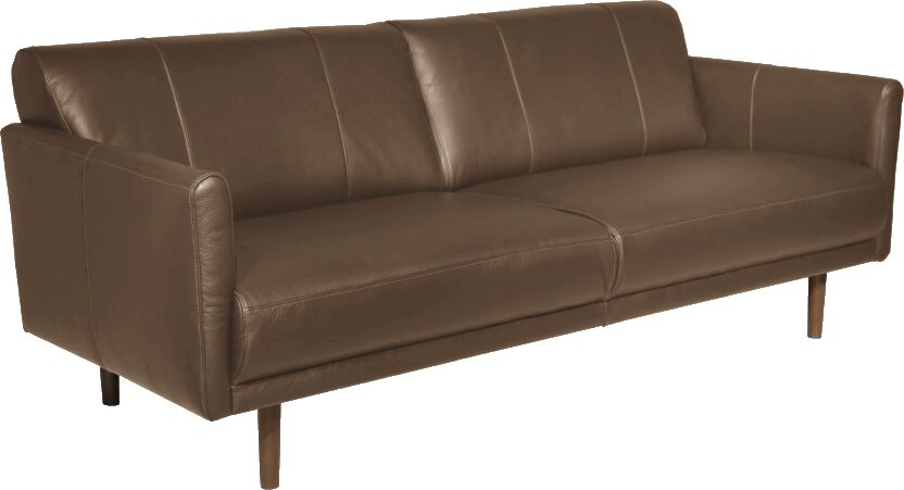 Huonekalukeidas-mallisto Pielinen 3-istuttava nahkasohva. Useita värivaihtoehtoja. Adria Light Brown A0200
