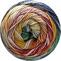 Katia Fair Cotton Infinity 100 - Orange-Dark blue-Green-Red