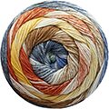 Katia Fair Cotton Infinity 104 - Green blue-Ultramarine blue-Brown-Yellow
