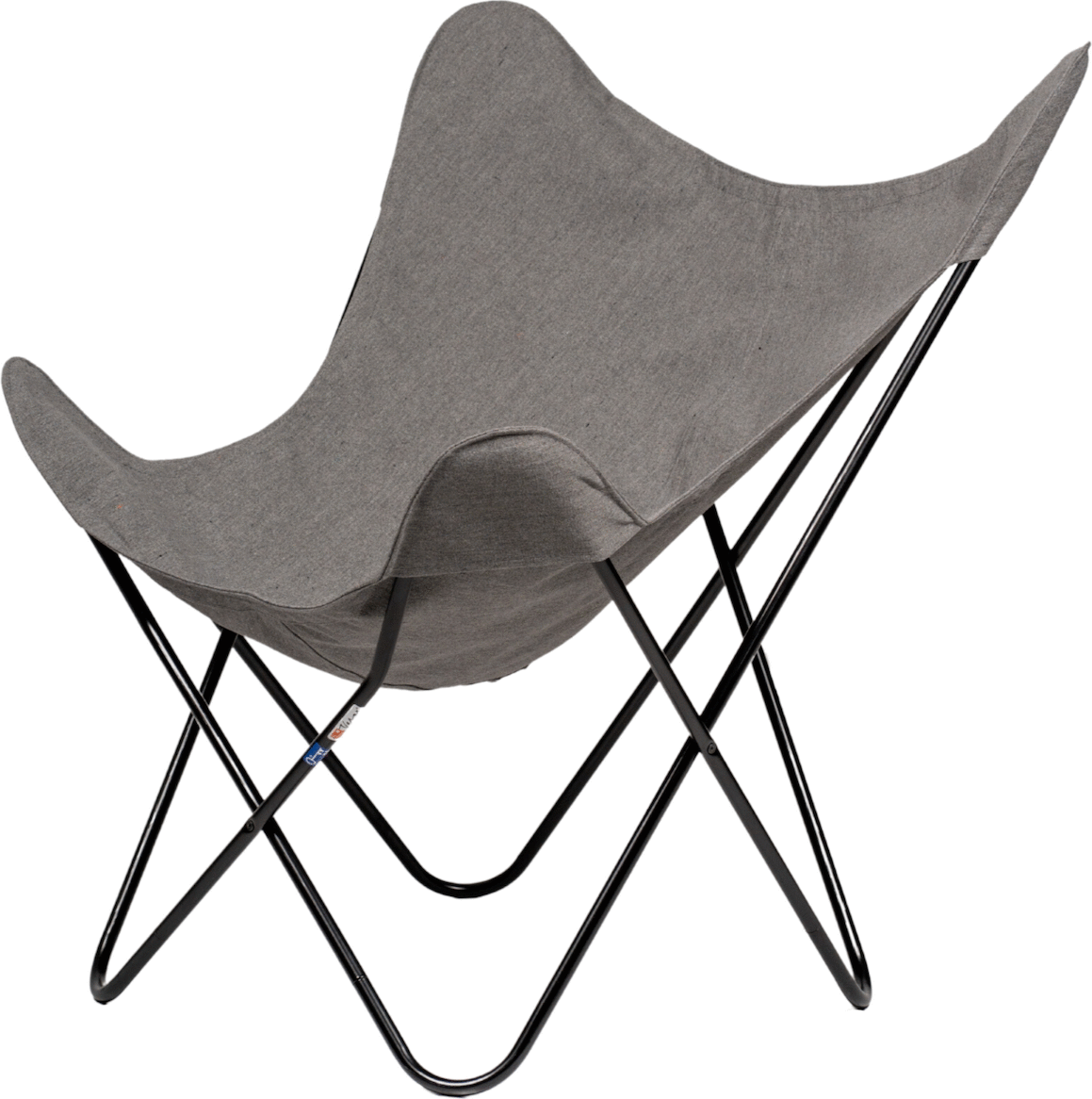 Huonekalukeidas-mallisto Varax lepakkotuolin runko ja tekstiili päällinen. Kolme väriä. Harmaa